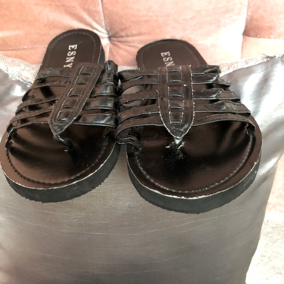 ESNY vintage Women's flat Thong gladiator slide Sandals size6 * rare find* EUC - Picture 6 of 11